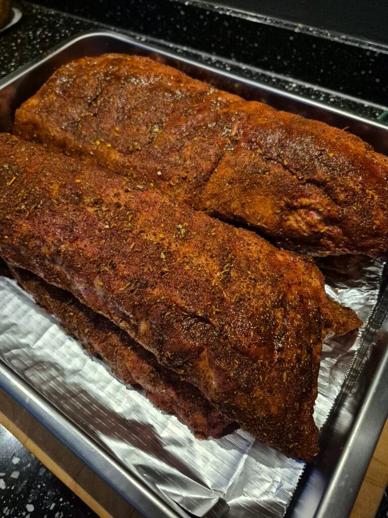 Ribs rubbed